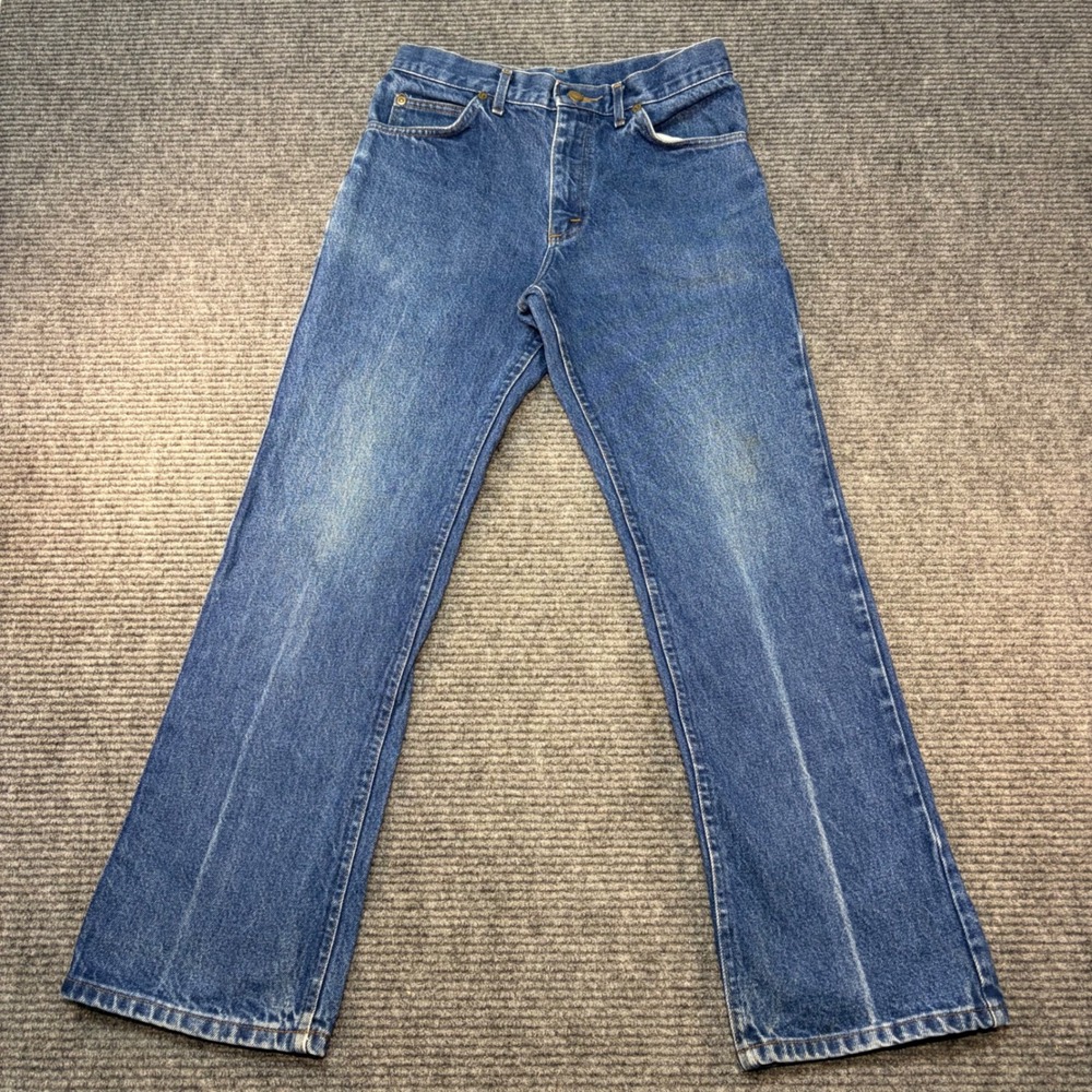 Vintage Lee Jeans Mens 30x30 Medium Wash Straight Leg Denim Made in USA Blue